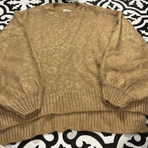 Leopard print crew neck sweater